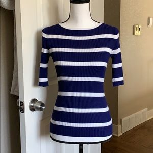 Express blue striped shirt